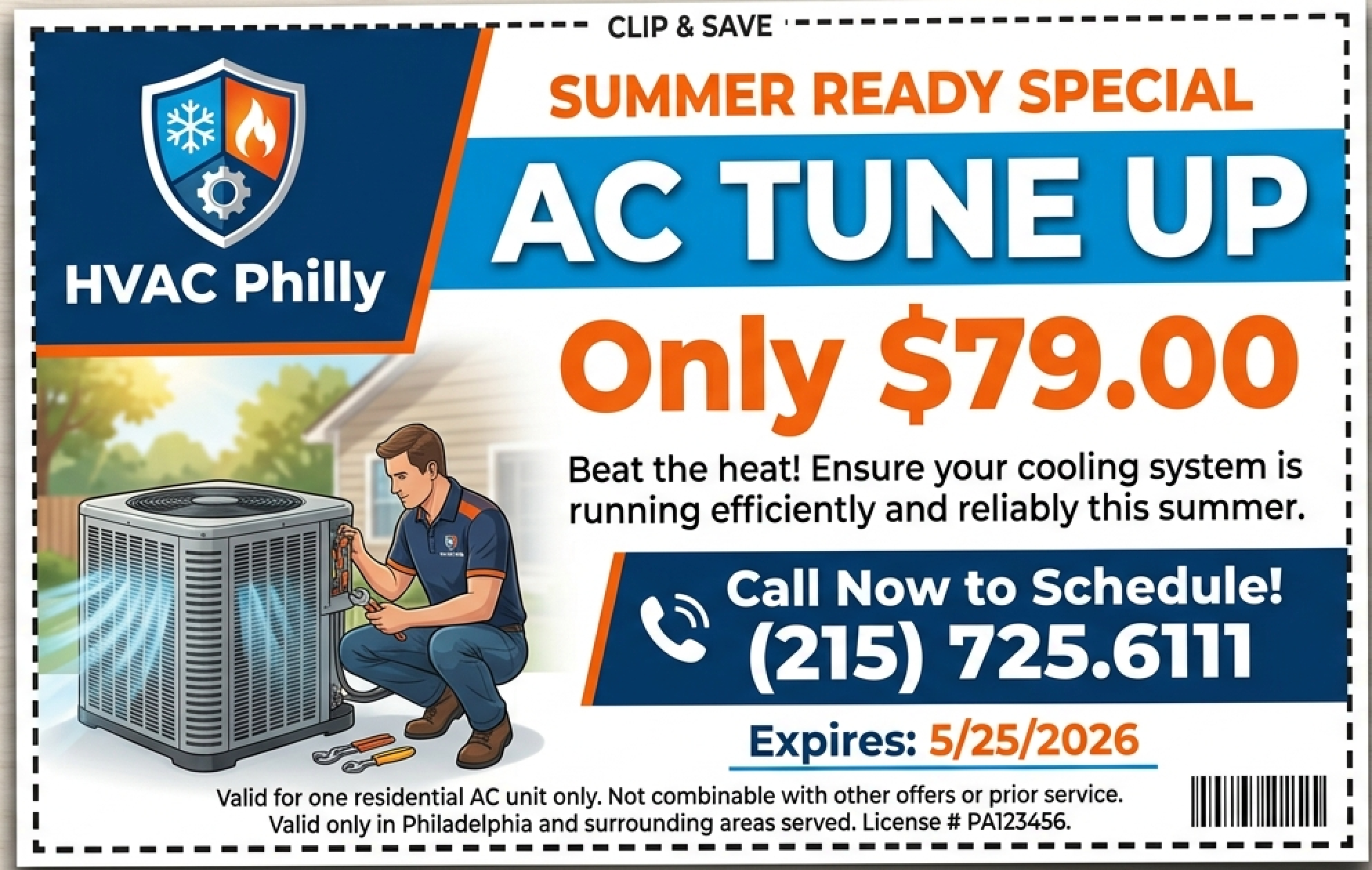 AC Tune Up. HVAC Philly
