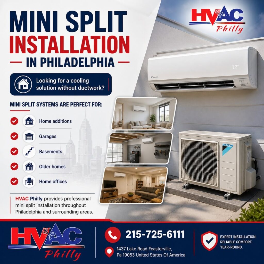 Ductless Mini Split services Philadelphia