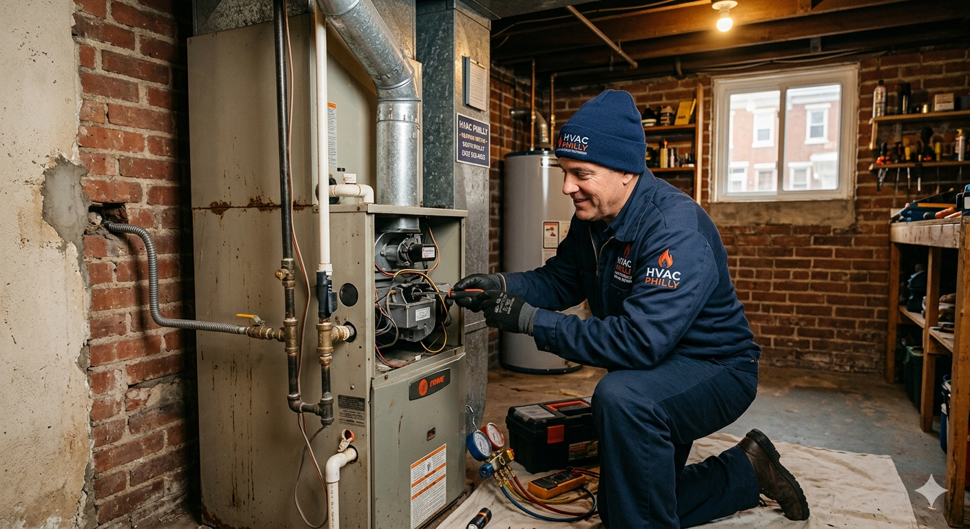 heating repair in south philly by hvac philly service technician Jack